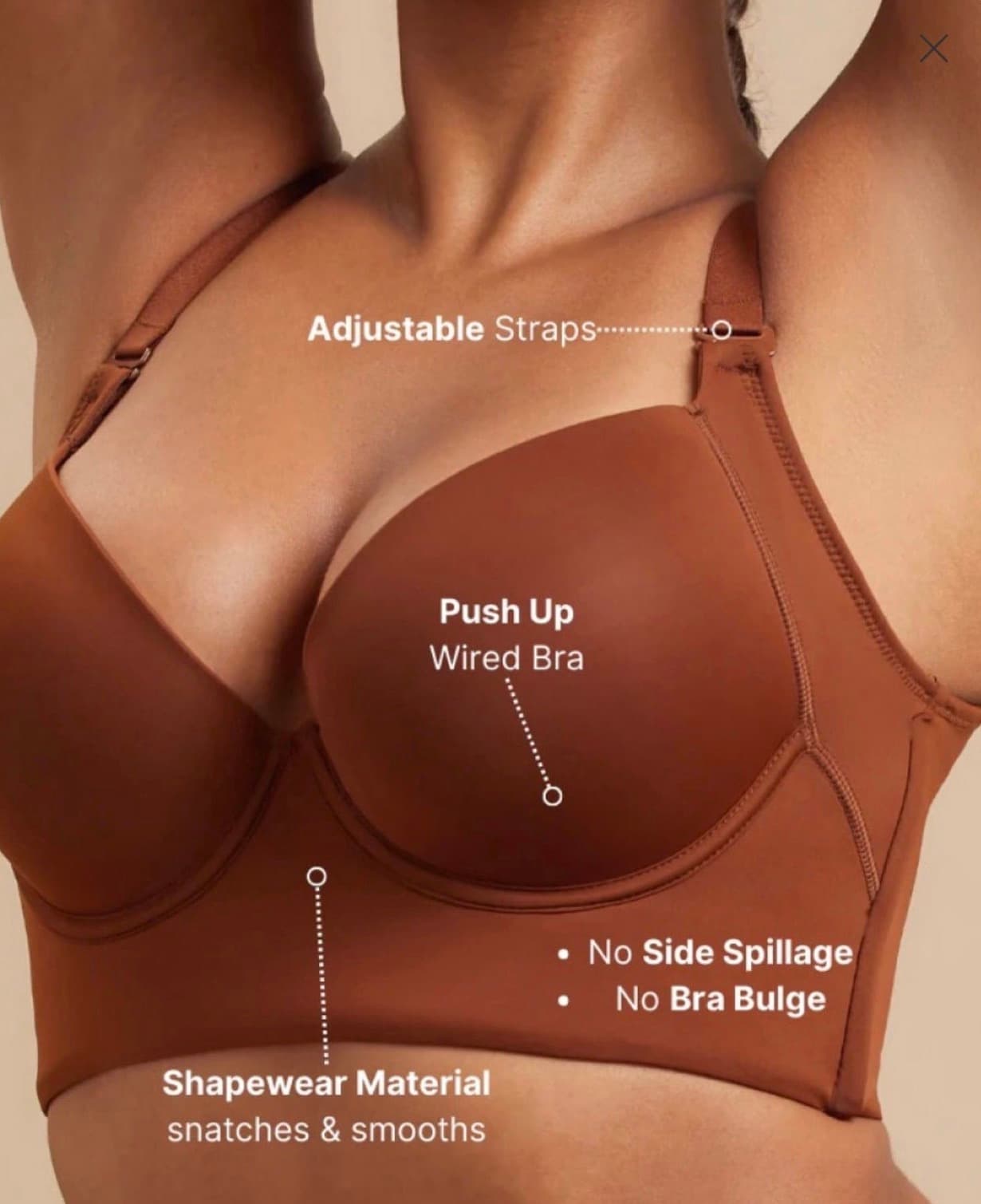 Full Coverage Bra- Smooth Back Folds