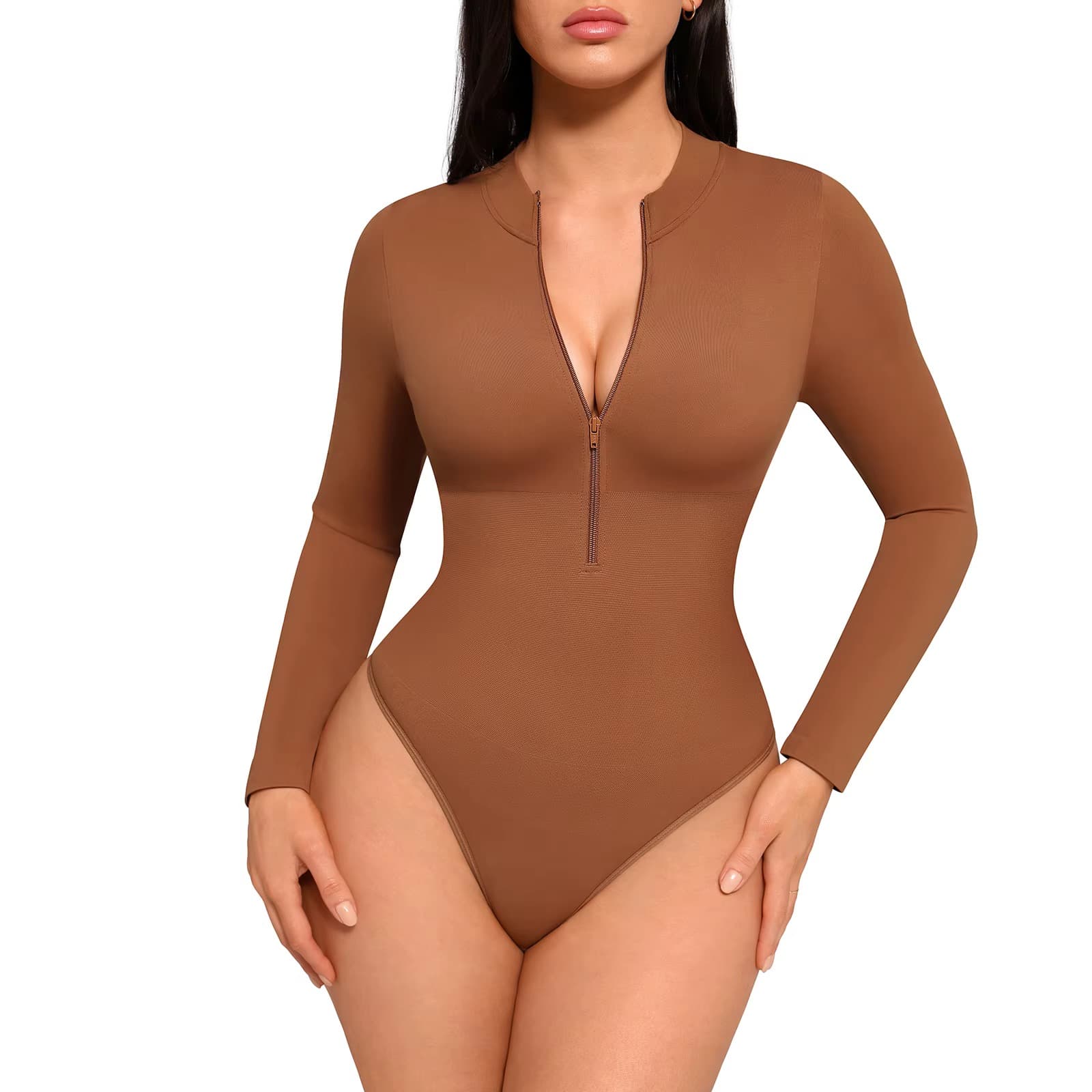 Long Sleeve Seamless Shaper Bodysuit
